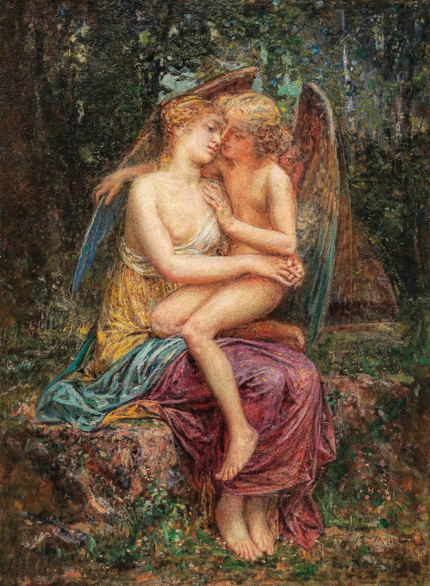 Eros und Psyche von Diogène Maillart (Französisch, 1840-1926)