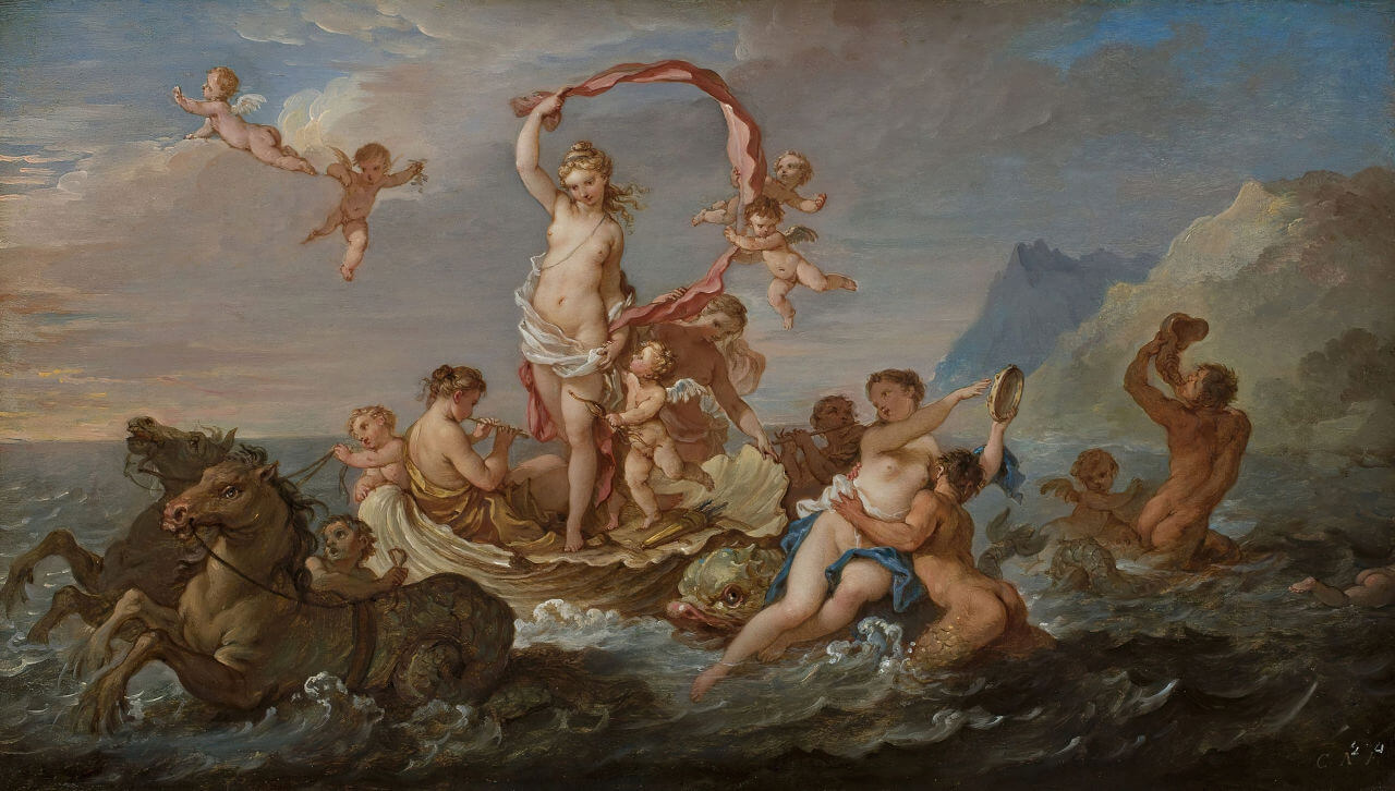 Triumph der Amphitrite (1730-1740) von Charles-Joseph Natoire (Frankreich, 1700 - 1777)